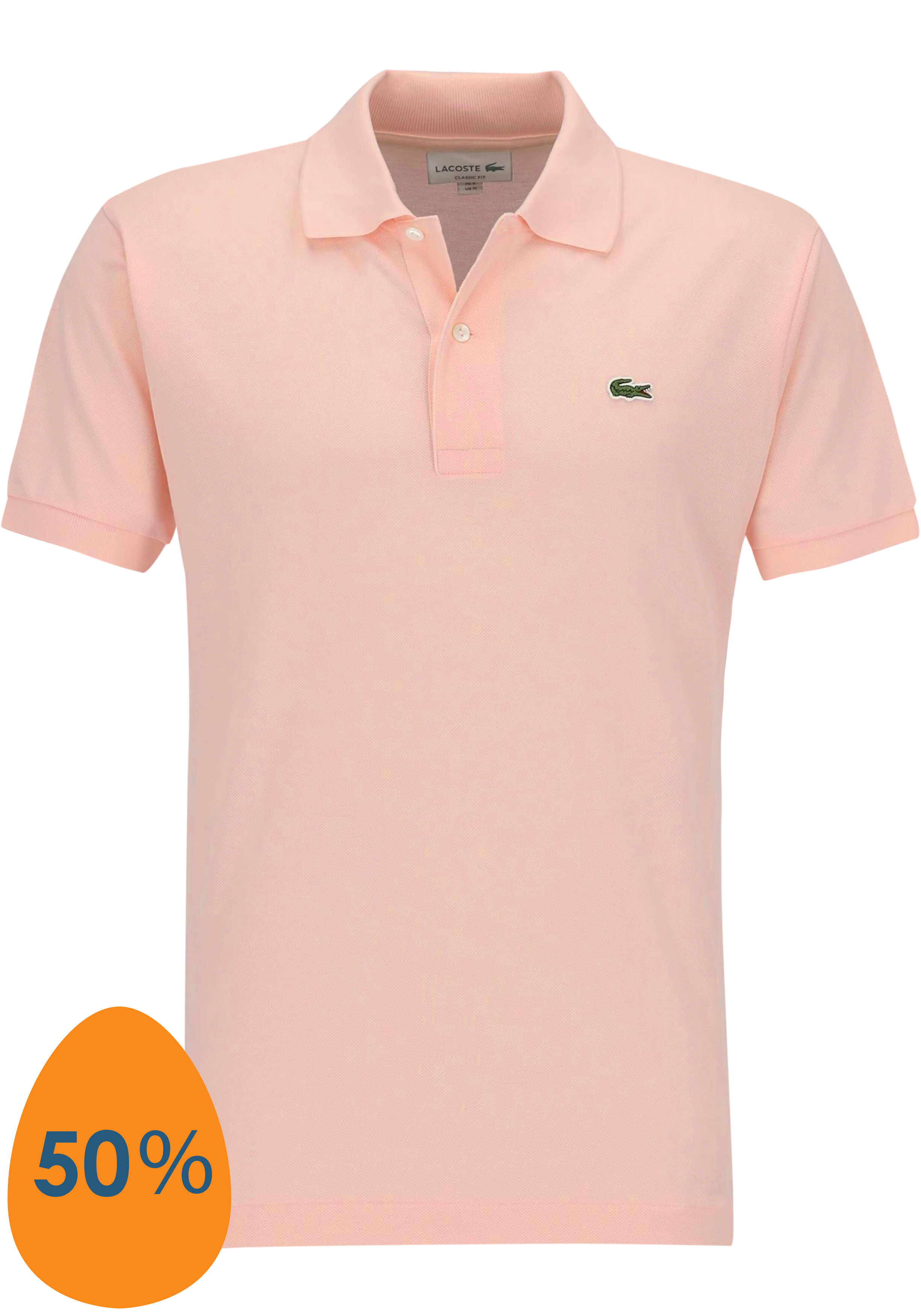 Lacoste Classic Fit polo, Miami pastelroze